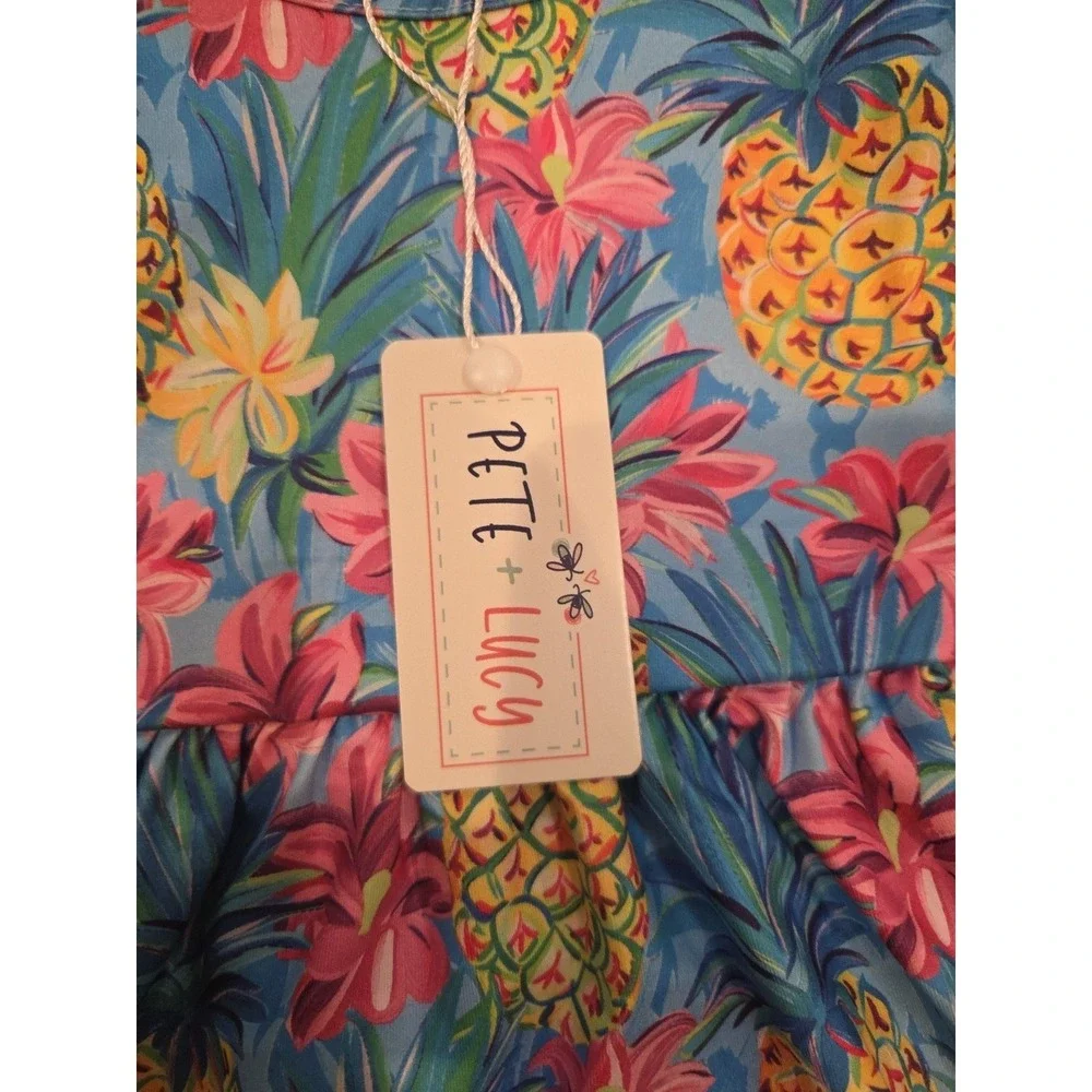 Pete & Lucy Preppy Pineapples 2 Piece Set Size 2T